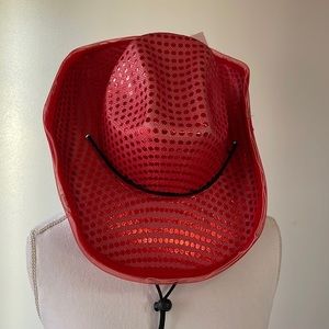 Red Light Up Cowboy Hat, Glow Source, Ages 5 & up